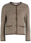 Veronica Beard Brisa Tweed Jacket In Gray