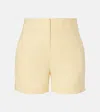 Veronica Beard Brit Stretch-linen Short In Chamomile In Yellow