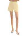 Veronica Beard Brit Stretch-linen Short In Chamomile In Yellow