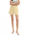 Veronica Beard Brit Stretch-linen Short In Chamomile In Yellow