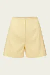 Veronica Beard Brit Stretch-linen Short In Chamomile In Yellow