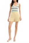 Veronica Beard Brit Stretch-linen Short In Chamomile In Yellow