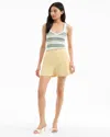 Veronica Beard Brit Stretch-linen Short In Chamomile In Yellow