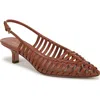 Veronica Beard Britte Kitten Heel Slingback Pump In Whiskey