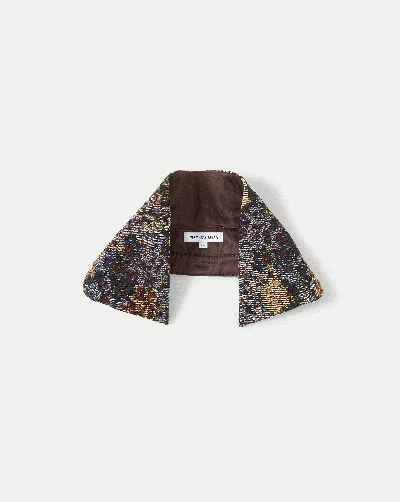 Veronica Beard Brocade Collar In Dark Eggplant Multi