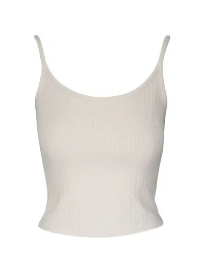 Veronica Beard Brodier Knit Tank Top In White