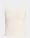 Veronica Beard Brodier Pointelle Tank Top In White