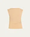 Veronica Beard Brody Sleeveless Tee In Stone Khaki