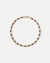 Veronica Beard Burgundy Enamel And Crystal Barrel Necklace In Burgundy