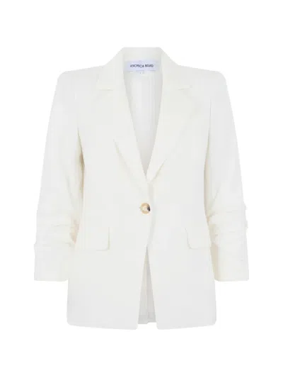 Veronica Beard Button Blazer In White