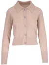 Veronica Beard Buttoned Cashmere Cardigan In Neutrals