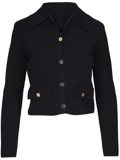 Veronica Beard Buttoned Cropped Jacket In Schwarz