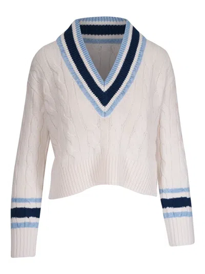 Veronica Beard Cable-knit Cropped Sweater