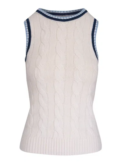 Veronica Beard Cable-knit Sleeveless Top