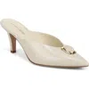 Veronica Beard Cabochon Leather Pointed Toe Mule In Nude