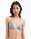 Veronica Beard Cala Bikini Top In Blue