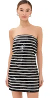 Veronica Beard Sequinned Cala Mini Dress In Black/off-white