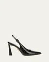 Veronica Beard Callie Croc-embossed Slingback Pump In Black Croco Print Leather