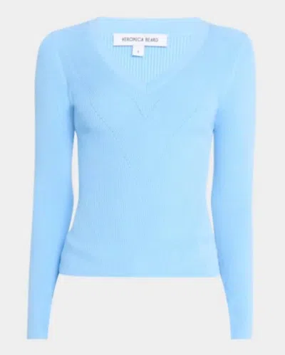 Veronica Beard Callie Sweater In Blue Sky In Multi