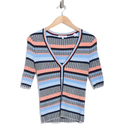 Veronica Beard Calliope Stripe Elbow Sleeve Cardigan
