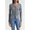 Veronica Beard Cambria Button Front Knit Cardigan In Blue