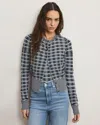 Veronica Beard Cambria Button Front Knit Cardigan In Multi