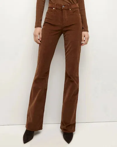 Veronica Beard Cameron Corduroy Bootcut Pant In Deep Ochre In Brown