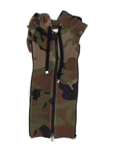 Pre-owned Veronica Beard Camouflage Print Dickey In Brown/green