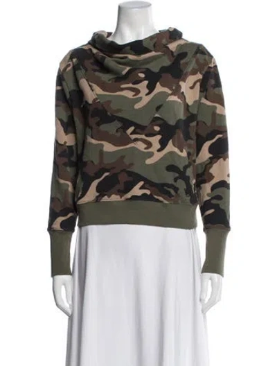 Pre-owned Veronica Beard Camouflage Print Jacket In Green