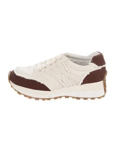 Pre-owned Veronica Beard Canvas Athletic Sneakers In Neutrals