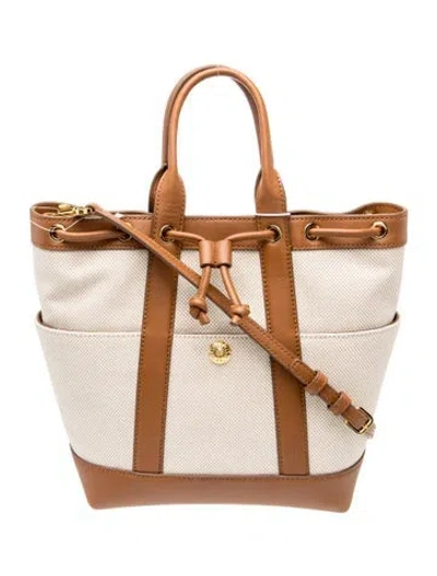 Pre-owned Veronica Beard Canvas Bucket Bag In Multicolor