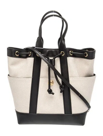Pre-owned Veronica Beard Canvas Bucket Bag W/ Tags In Neutral
