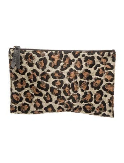 Pre-owned Veronica Beard Canvas Clutch In Neutral