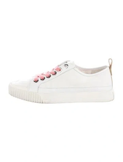 Pre-owned Veronica Beard Canvas Sneakers In Neutral