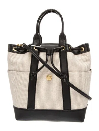 Pre-owned Veronica Beard Canvas Top Handle Bag W/ Tags In Neutral