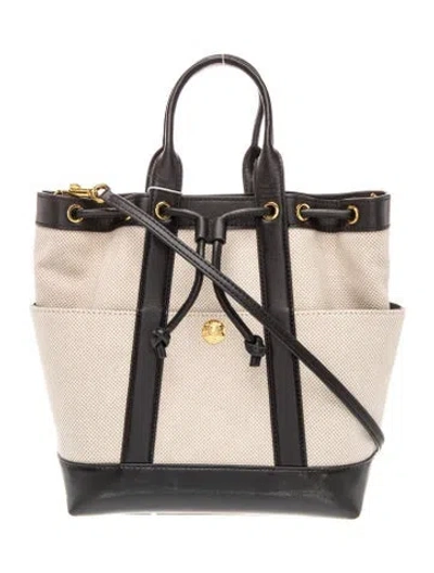 Pre-owned Veronica Beard Canvas Top Handle Bag W/ Tags In Neutral