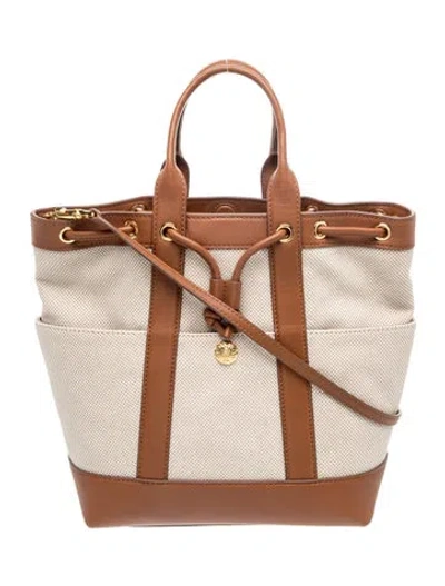 Pre-owned Veronica Beard Canvas Tote In Neutrals