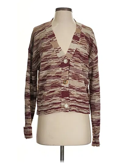 Pre-owned Veronica Beard Cardigan Sweater In Burgundy