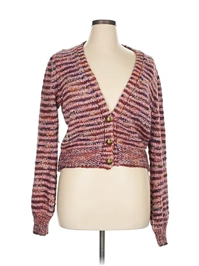 Pre-owned Veronica Beard Cardigan Sweater In Purple