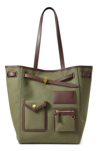 Veronica Beard Cargo Canvas Dash Tote In Green