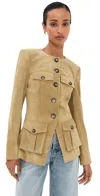 Veronica Beard Cargo Orrin Jacket Desert Khaki In Neutral