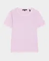 Veronica Beard Carla Crewneck Tee In Soft Lilac