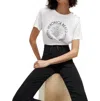 Veronica Beard Carla Logo Tee In White/navy In Multi