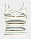 Veronica Beard Carlin Knit Tank Top In Multi