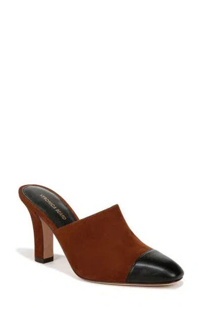 Veronica Beard Carlotta Cap Toe Mule In Black/cedar