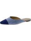 Veronica Beard Carlotta Suede Cap-toe Ballerina Mules In Blue
