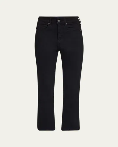 Veronica Beard Carly Kick-flare Crop Jeans In Onyx