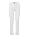 Veronica Beard Carly Kick Flare Jeans With Raw Hem In White