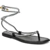 Veronica Beard Carmina Woven Cord Sandal In Black