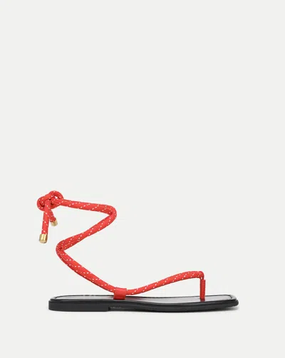 Veronica Beard Carmina Wrap Sandal In Red
